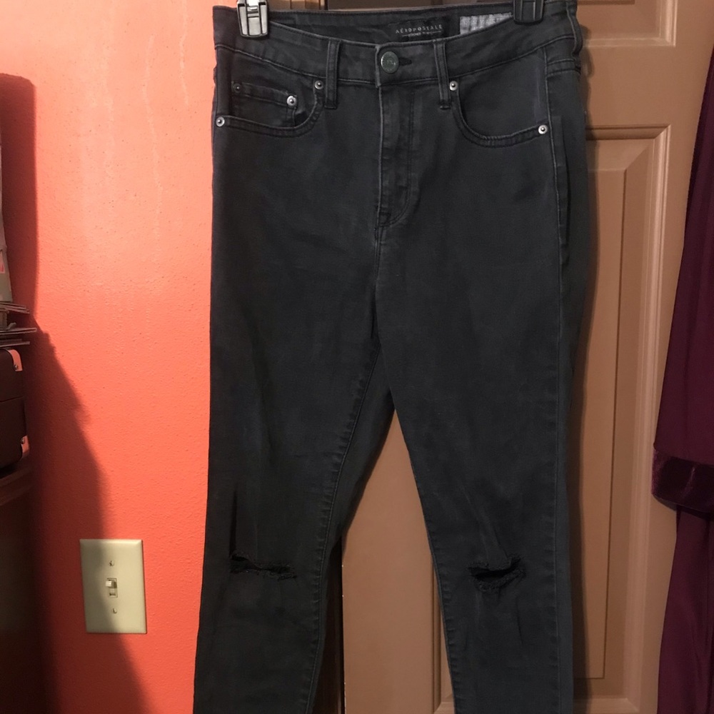 Black Aeropostale high waisted jeggings Size 10